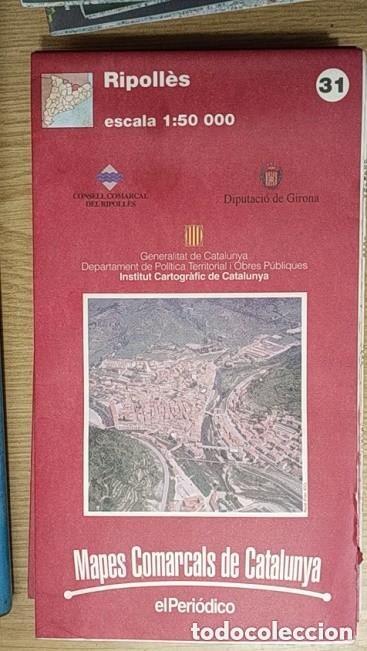 Mapas contempor&aacute;neos: MAPA RIPOLLES -ED. EL PERIODICO -APROXIMADAMENTE A&Ntilde;OS 90