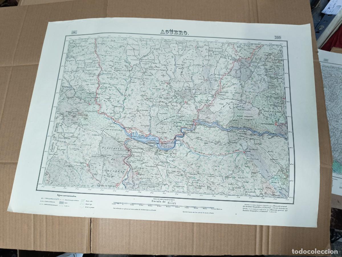 Mapas contempor&aacute;neos: ANTIGUO MAPA MILITAR DE 1952, AG&Uuml;ERO , HUESCA, ARAGON -R9