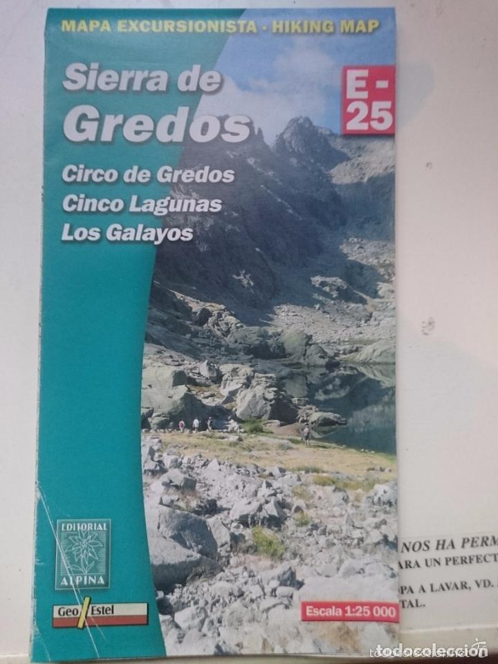 Mapas contempor&aacute;neos: MAPA EXCURSIONISTA SIERRA DE GREDOS - CIRCO DE GREDOS - CINCO LAGUNAS - LOS GALAYOS