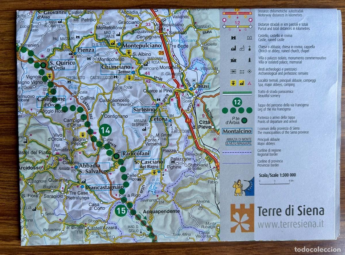 Mapas contempor&aacute;neos: MAPPA - MAP - TERRE DI SIENA - REGIONE TOSCANA - ITALIA