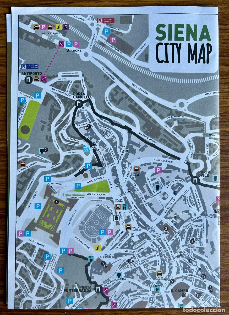 Mapas contempor&aacute;neos: SIENA CITY MAP - ITALY - SIENA FRANCIGENA