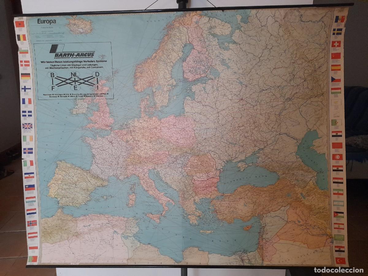 Mapas contempor&aacute;neos: Mapa de Europa, papel, barth-arcus europ&auml;ische verkehrsdienste, 110x90cm aprox