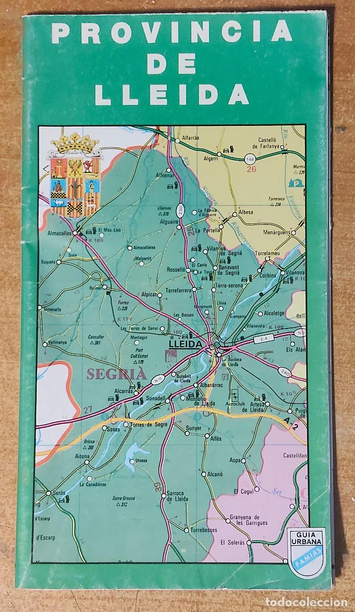 Mapas contempor&aacute;neos: guia mapa muestra la comarca del Segri&agrave; y sus alrededores provincia de Lleida - carreteras