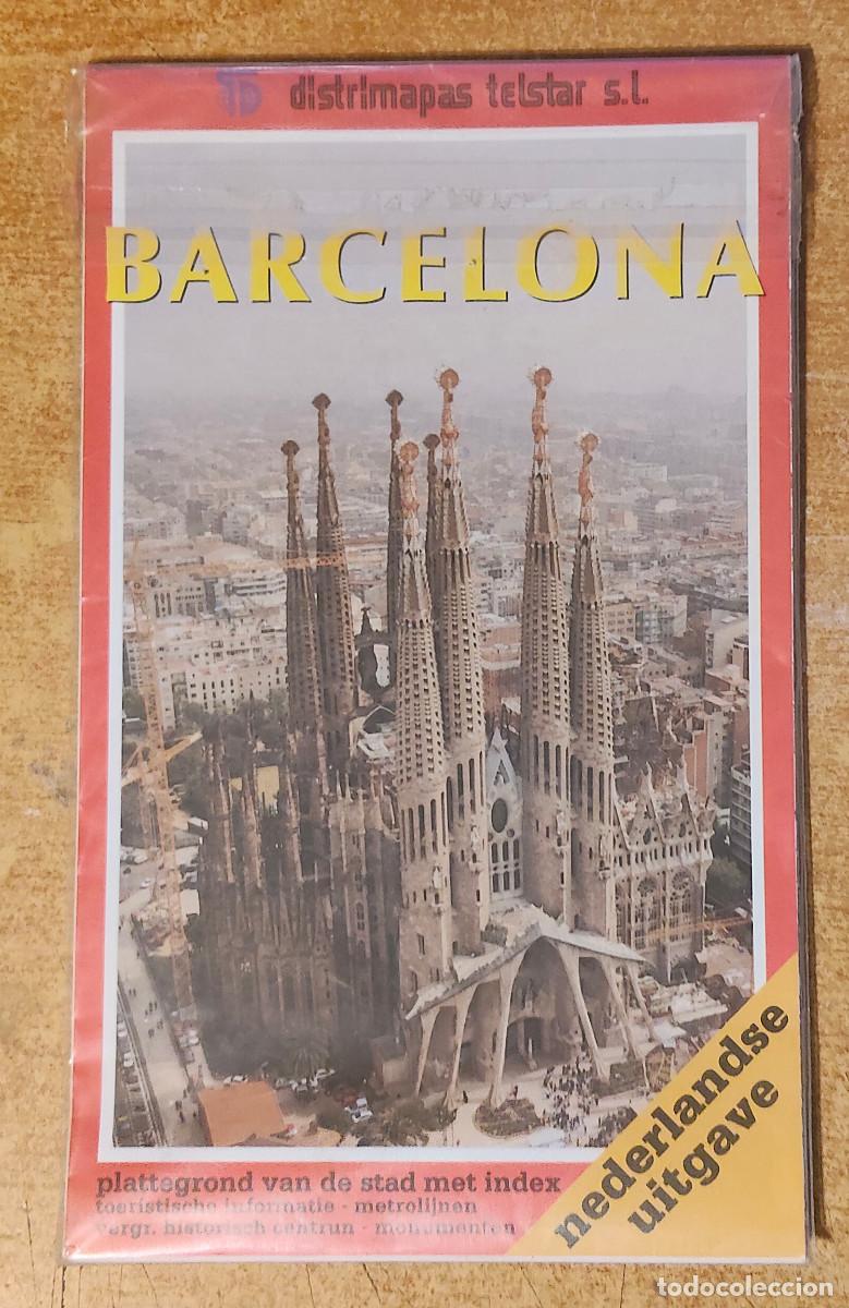 Mapas contempor&aacute;neos: plano tur&iacute;stico y callejero de Barcelona editado por Distrimapas Telstar - edici&oacute;n en holandes