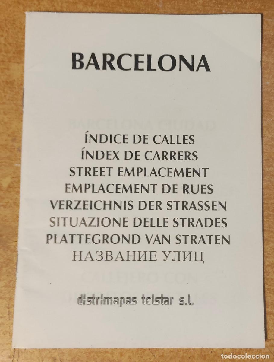 Mapas contempor&aacute;neos: La imagen muestra la portada de un &iacute;ndice de calles de Barcelona impreso en varios idiomas por la ed