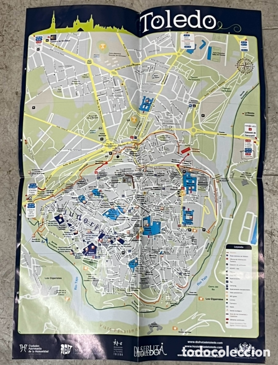 Mapas contempor&aacute;neos: Mapa. Toledo. Disfruta Toledo.