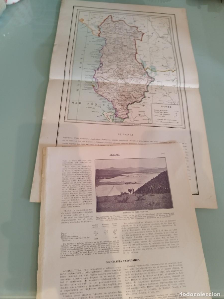 Mapas contempor&aacute;neos: Mapa hist&oacute;rico de Albania,. De enciclopedia antigua a identificar.