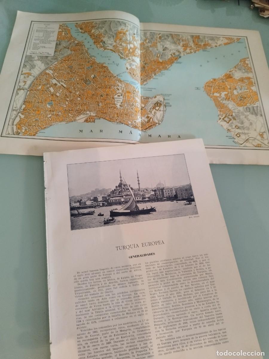 Mapas contempor&aacute;neos: plano litogr&aacute;fico de Constantinopla (Estambul). De enciclopedia antigua a identificar.
