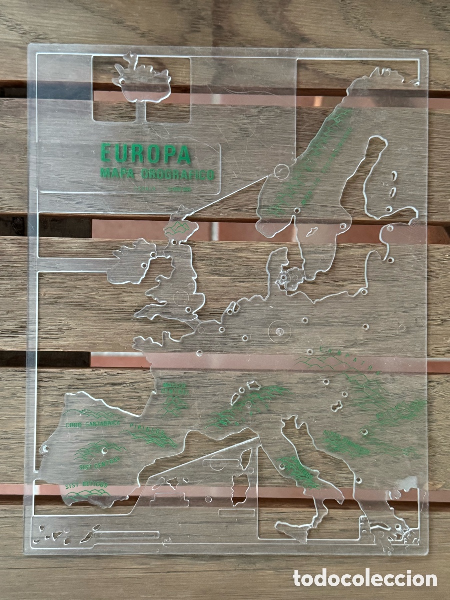 Mapas contempor&aacute;neos: Mapa orogr&aacute;fico Europa escolar A&ntilde;os 80