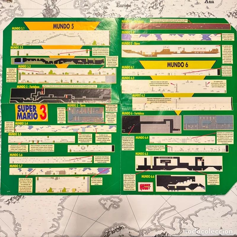 Mapas contempor&aacute;neos: P&oacute;ster Super Mario 3 Mapa Mundos - Foto 2