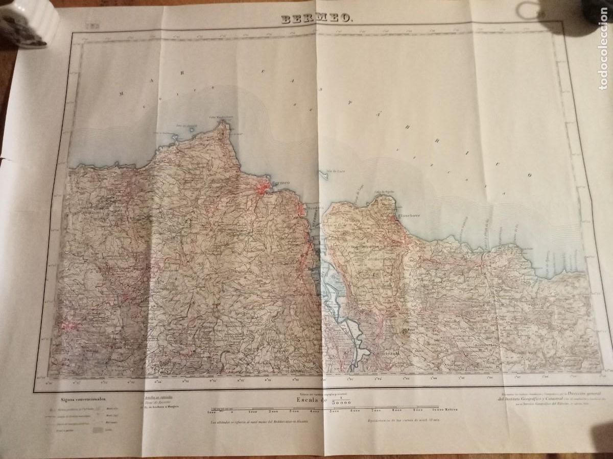 Mapas contempor&aacute;neos: CARTOGRAFIA MILITAR DE ESPA&Ntilde;A. MAPA MILITAR DE ESPA&Ntilde;A. BERMEO. 1953.