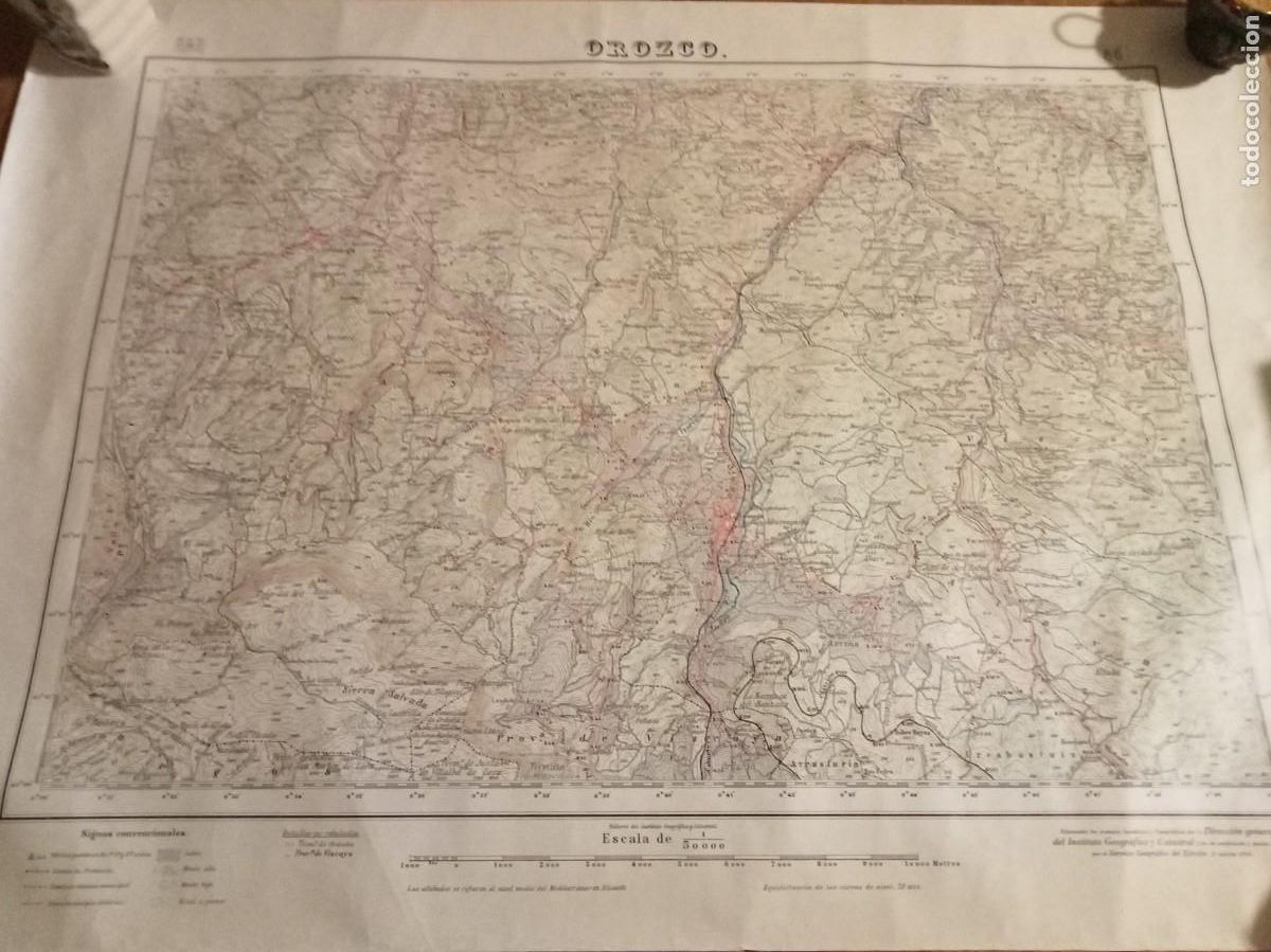 Mapas contempor&aacute;neos: Mapa Topogr&aacute;fico OROZCO. 70 x 50 cms.