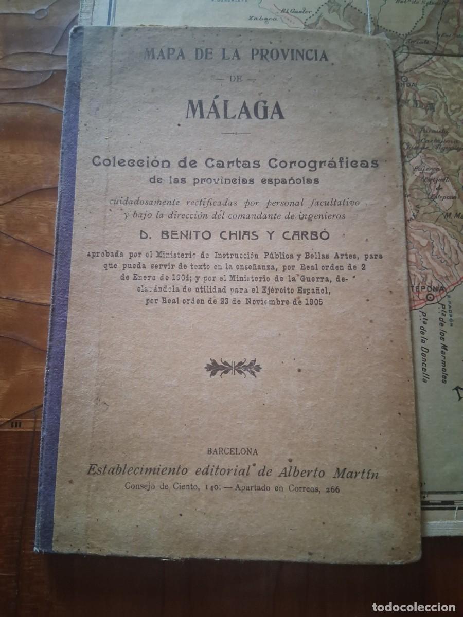 Mapas contempor&aacute;neos: Mapa del a&ntilde;o 1905 de M&aacute;laga Benito Chias y Carbo editorial Alberto Mart&iacute;n