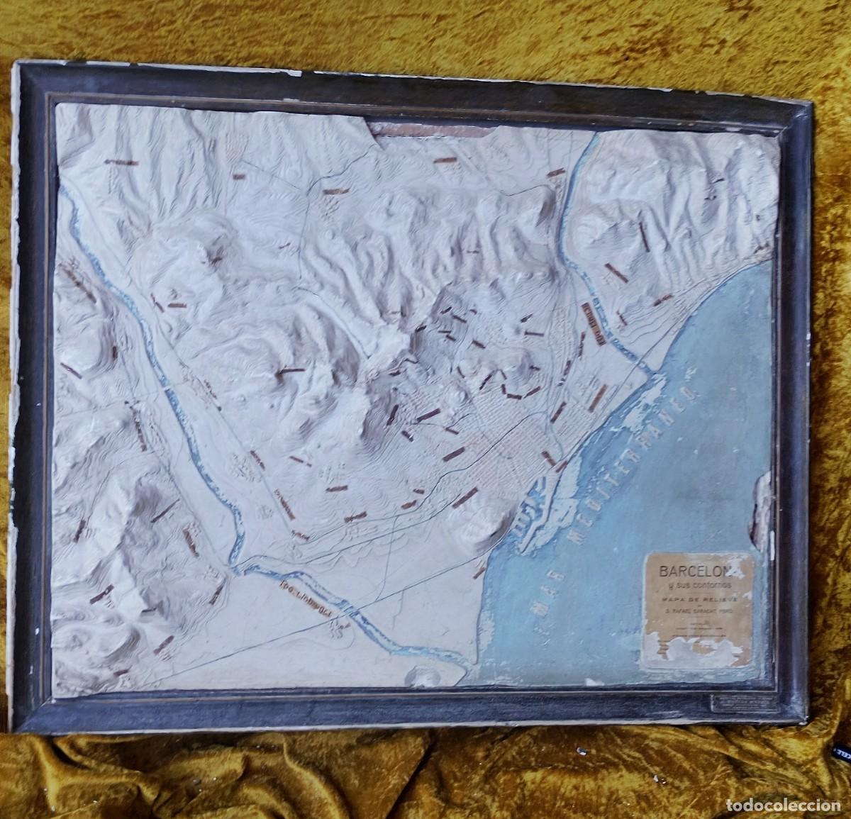 Mapas contempor&aacute;neos: Mapa en relieve de Barcelona: material para la docencia de la inmediata posguerra espa&ntilde;ola -vendido