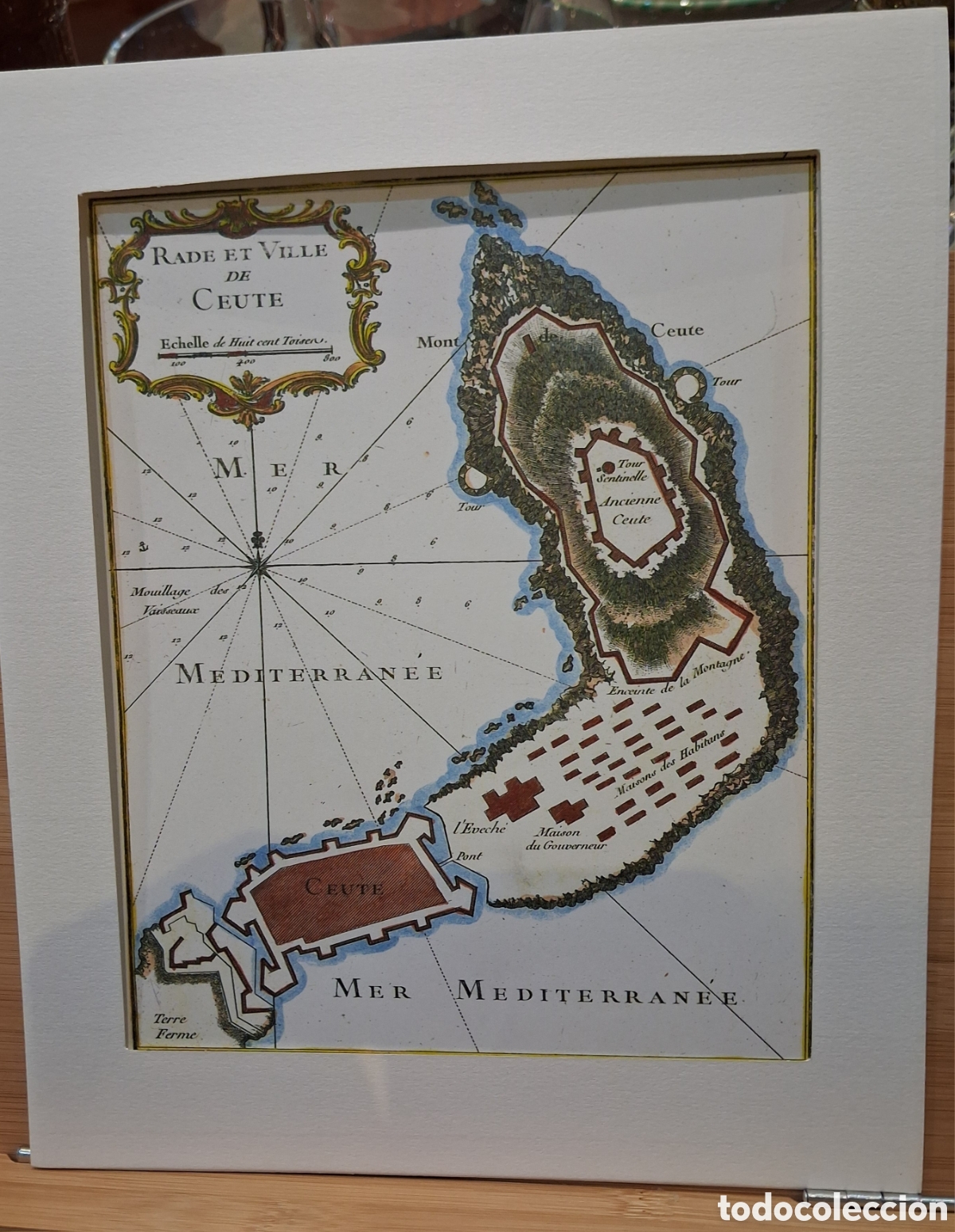 Mapas contempor&aacute;neos: PLANOS DE CEUTA. 7 PLANOS REPRODUCIONES SIGLOS XVIII/XIX.