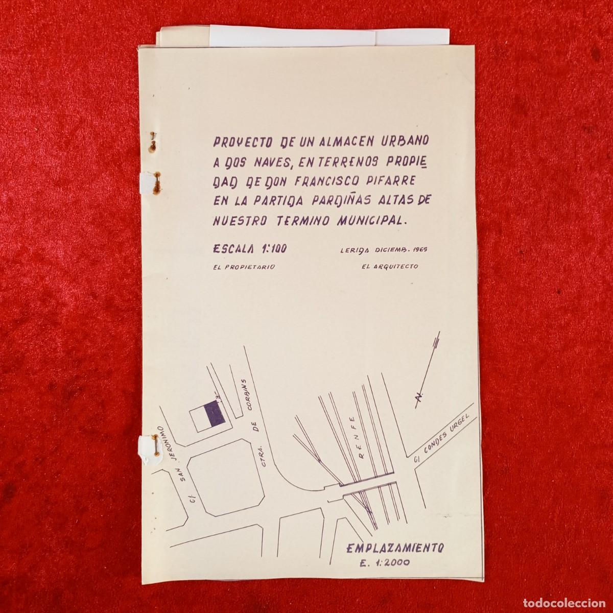Mapas contempor&aacute;neos: PROYECTO DE UN ALMACEN URBANO A DOS NAVES EN LA PARTIDA DE PARDI&Ntilde;AS ALTAS - L&Eacute;RIDA 1965 / 568