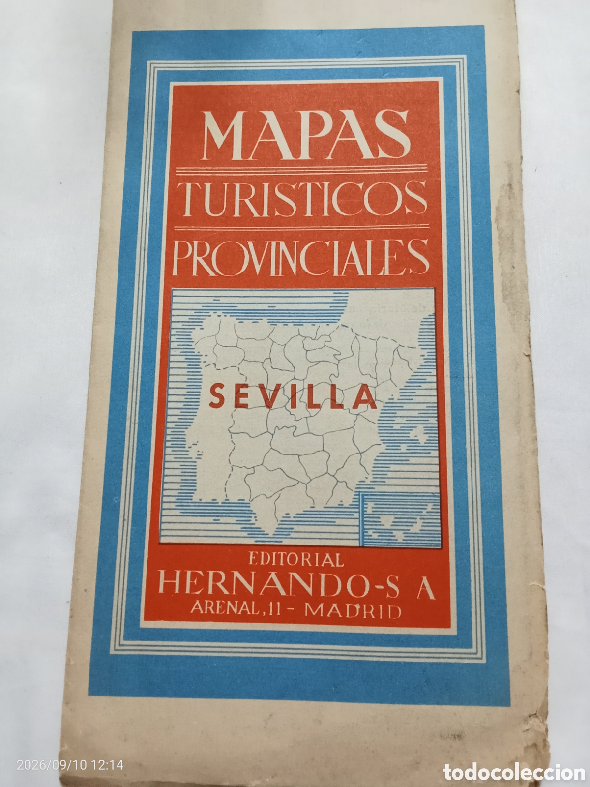 Zeitgen&ouml;ssische Karten: Mapas antiguos tur&iacute;sticos provinciales Sevilla, Editorial Hernando-S