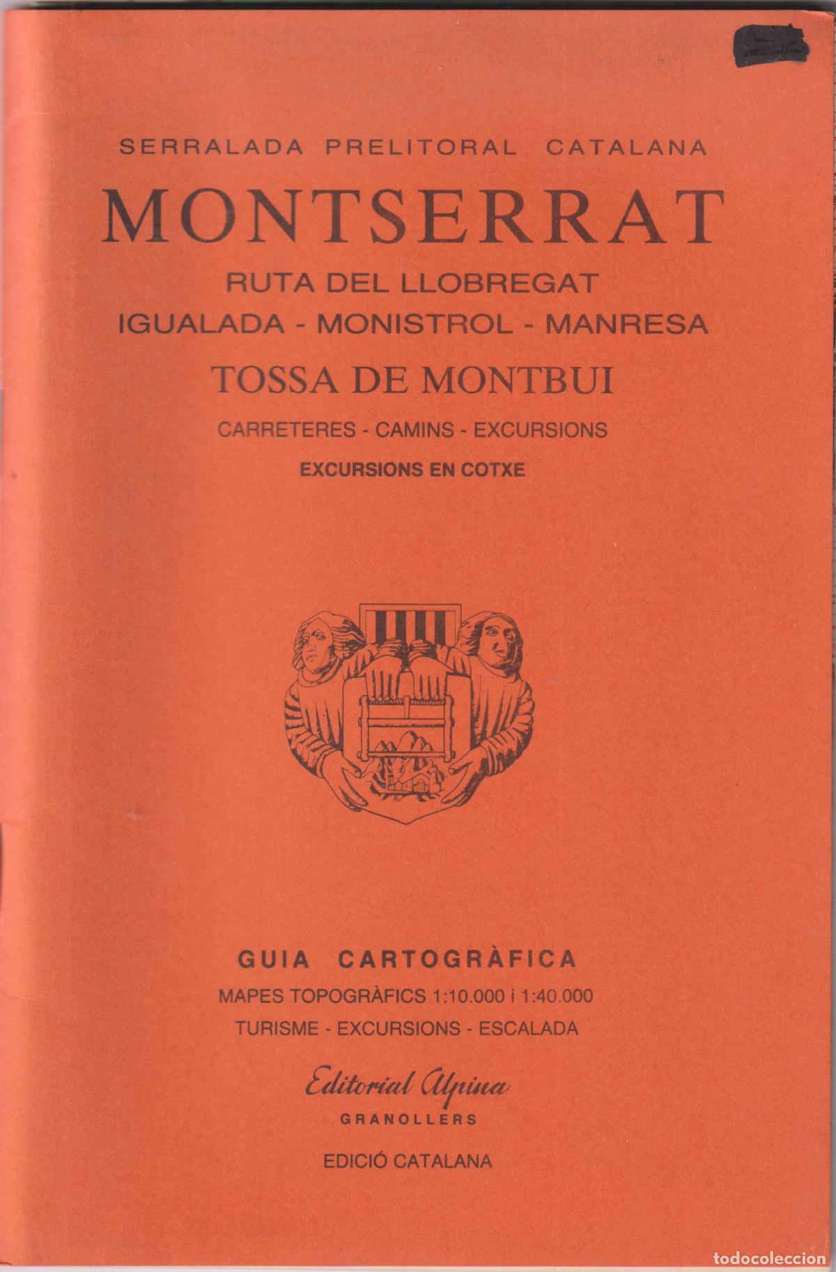 Contemporary maps: MONTSERRAT / RUTA DEL LLOBREGAT / IGUALADA / MONISTROL / ... - MAPA TOPOGR&Aacute;FICO - 1989