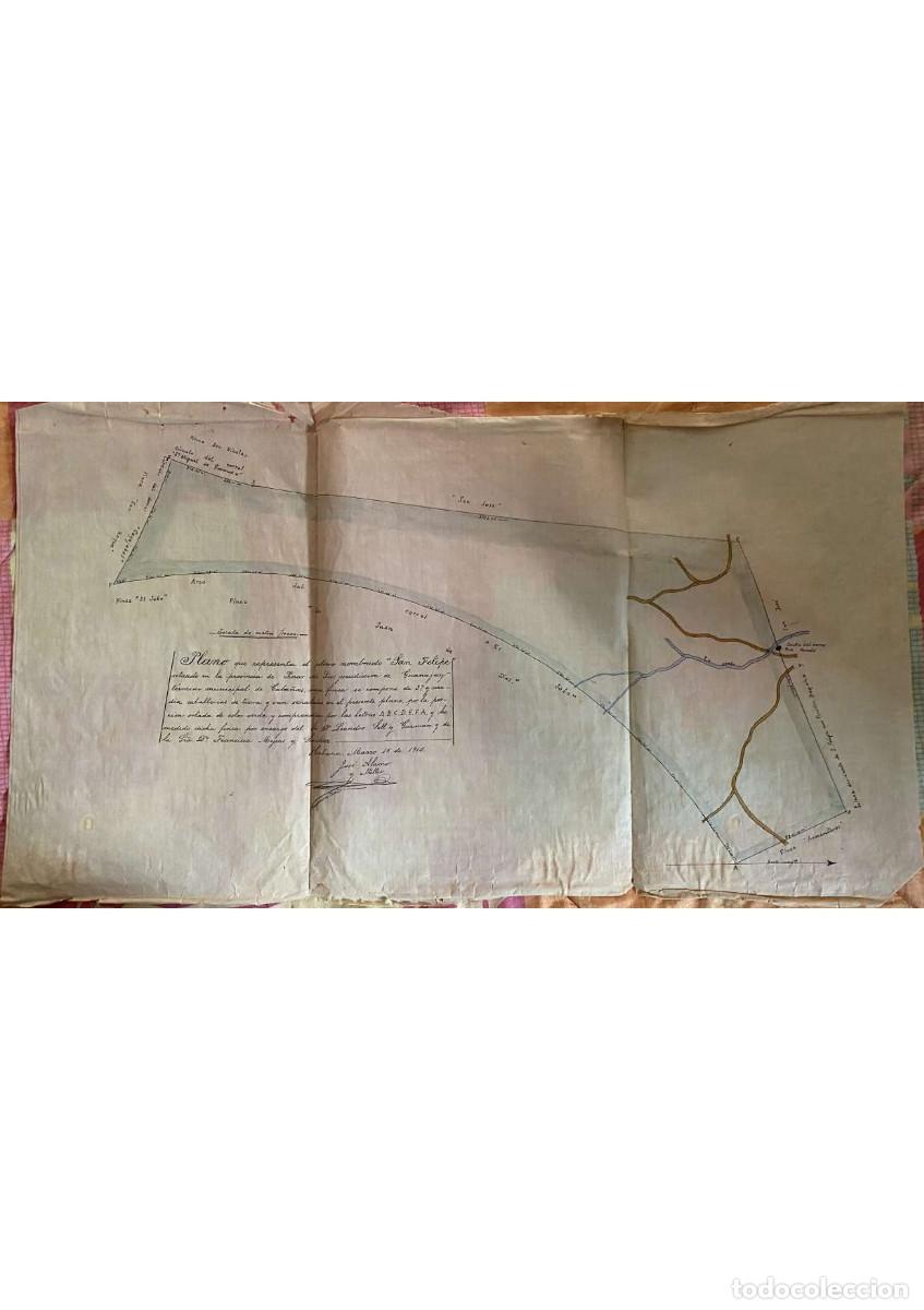 Mapas contempor&aacute;neos: Cuba. Plano-Mapa del potrero (antiguo ingenio) San Felipe. Guanajay. Pinar del R&iacute;o. Raro.