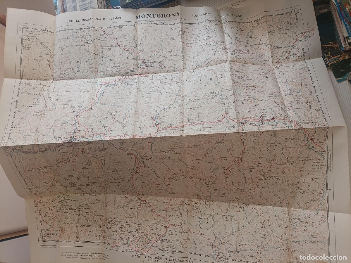 Mapas contempor&aacute;neos: Montgrony, Pirineo catal&aacute;n, Catalu&ntilde;a. Mapa topogr&aacute;fico excursionista de 1960