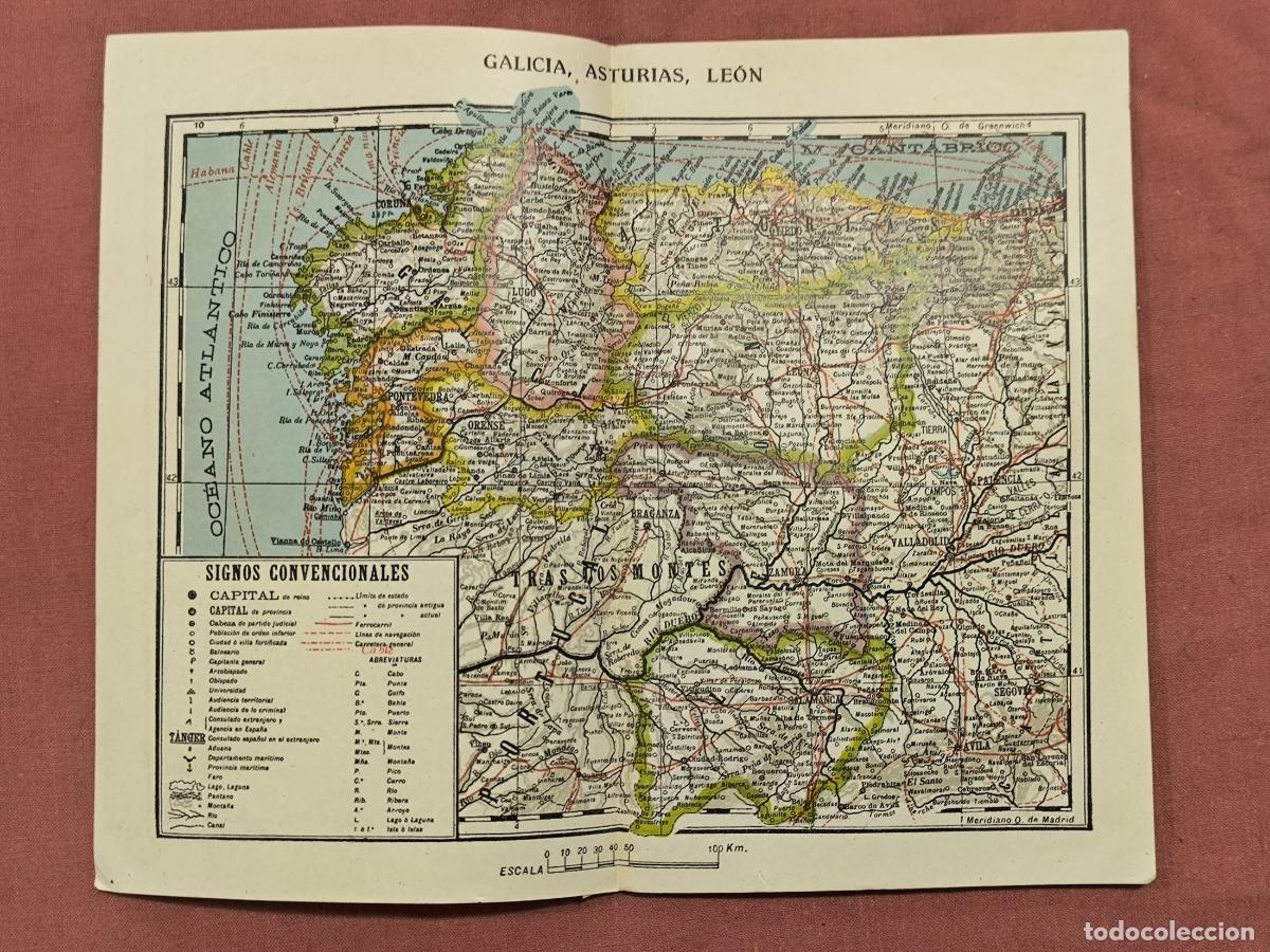 Mappe contemporanee: Mapa Antiguo Galicia Asturias Le&oacute;n &ndash; Cartograf&iacute;a Regional Coleccionismo
