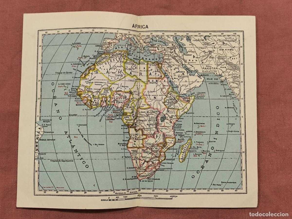 Cartes g&eacute;ographiques contemporaines: Mapa Antiguo de &Aacute;frica &ndash; Cartograf&iacute;a Continental de Coleccionismo