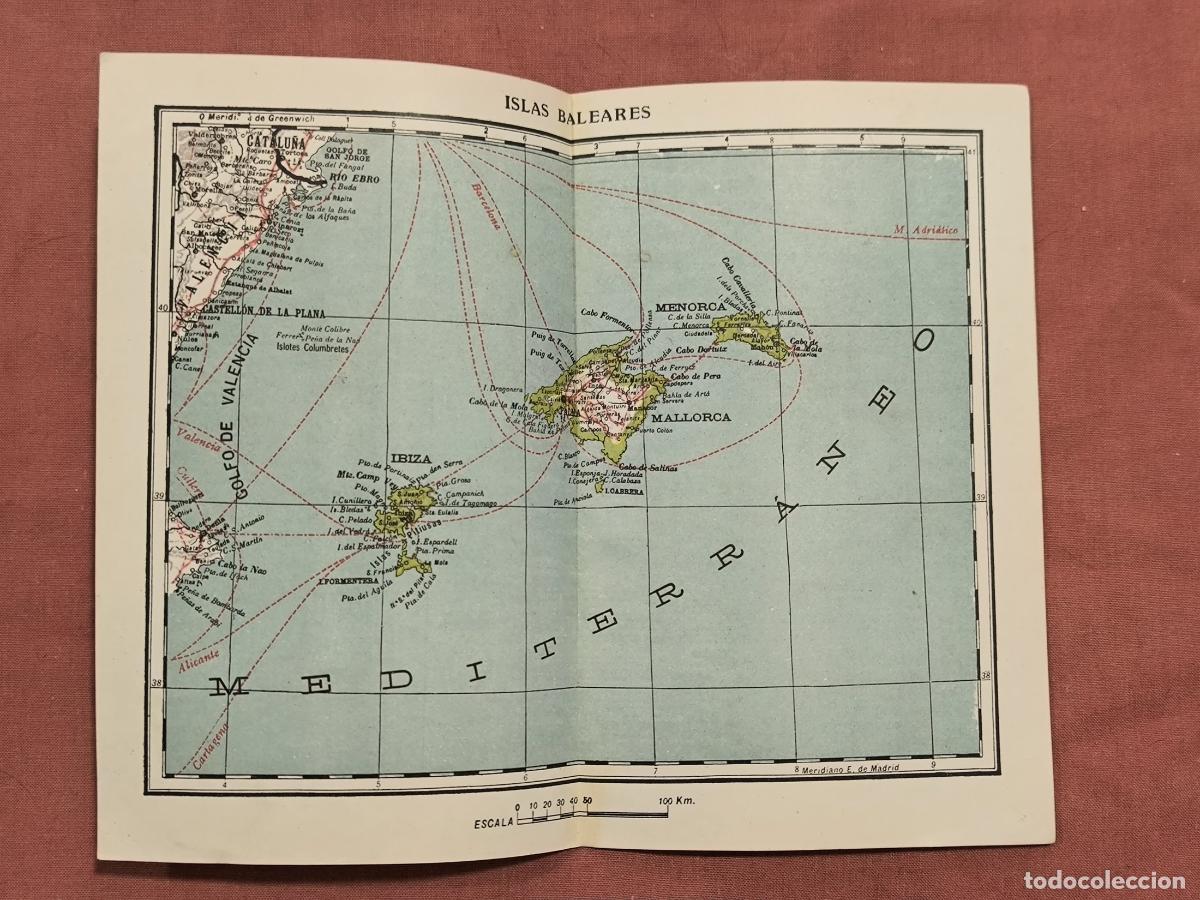 Cartes g&eacute;ographiques contemporaines: Mapa Antiguo Islas Baleares &ndash; Cartograf&iacute;a Mediterr&aacute;neo Coleccionismo