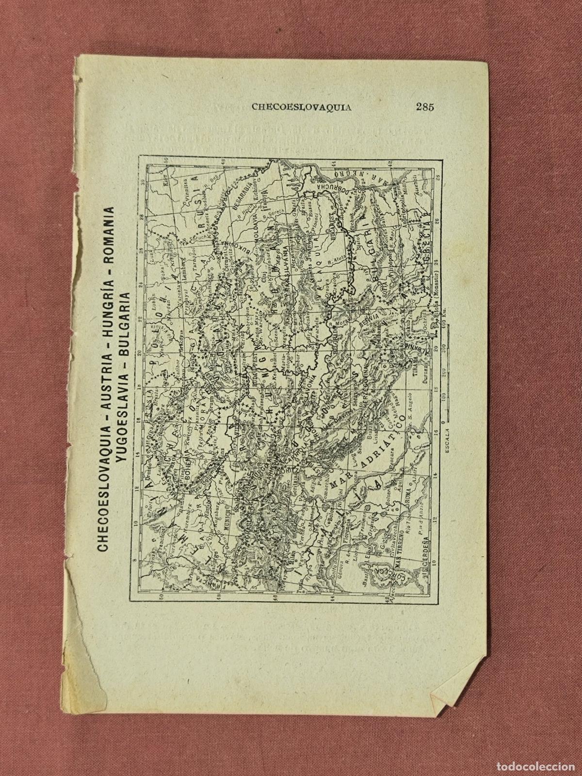 Cartes g&eacute;ographiques contemporaines: Antiguo Mapa de Checoslovaquia y Centroeuropa &ndash; Cartograf&iacute;a de Coleccionismo