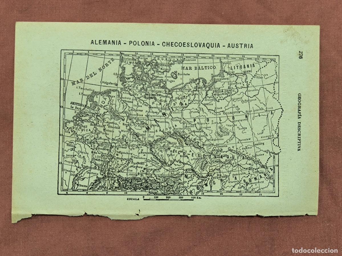 Cartes g&eacute;ographiques contemporaines: Antiguo Mapa Alemania Polonia Checoslovaquia Austria &ndash; Cartograf&iacute;a Coleccionismo