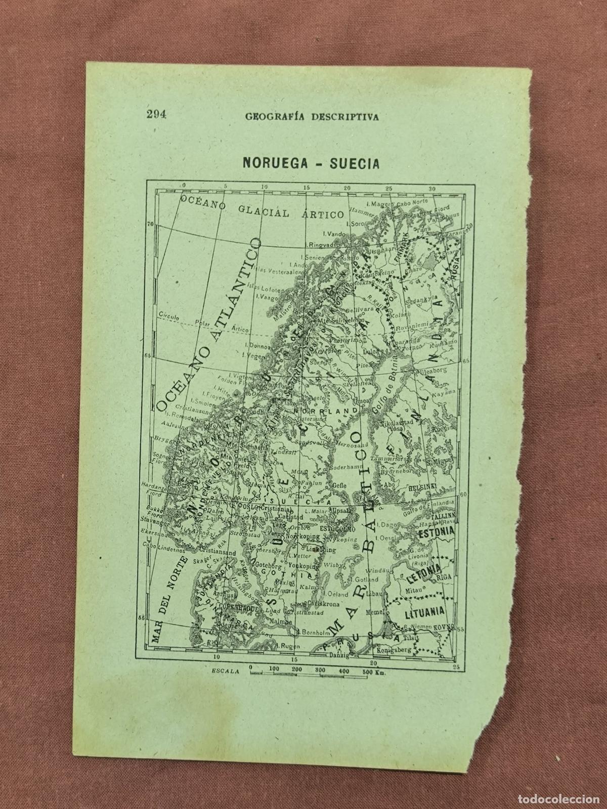 Cartes g&eacute;ographiques contemporaines: Antiguo Mapa de Noruega y Suecia &ndash; Cartograf&iacute;a de Escandinavia Coleccionismo