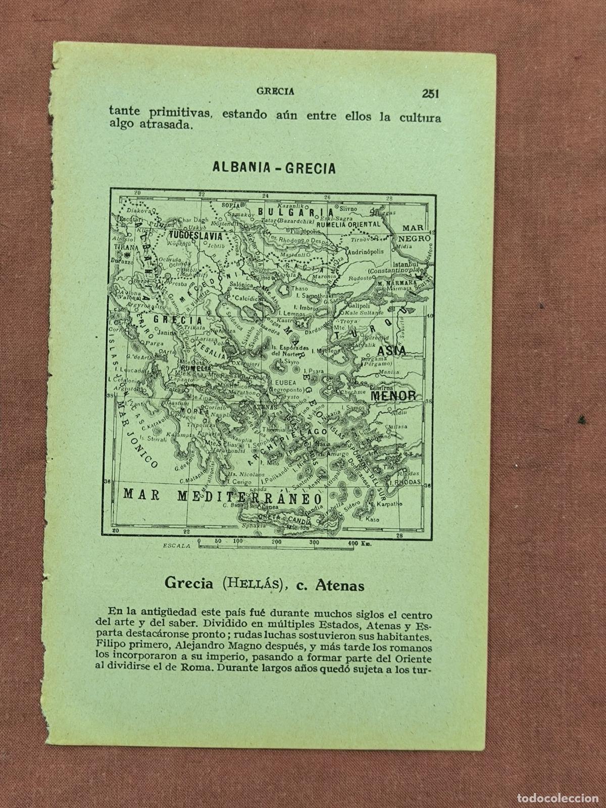 Mapas contempor&aacute;neos: Antiguo Mapa de Albania y Grecia &ndash; Cartograf&iacute;a del Mediterr&aacute;neo Coleccionismo