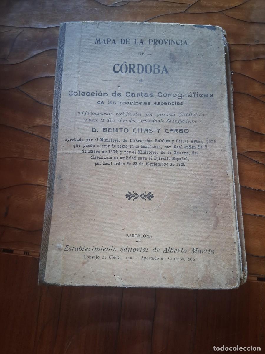 Mapas contempor&aacute;neos: Mapa del a&ntilde;o 1905 C&Oacute;RDOBA Benito Chias Carbo Alberto Mart&iacute;n Ministerio Bellas Artes Atlas ej&eacute;rcito