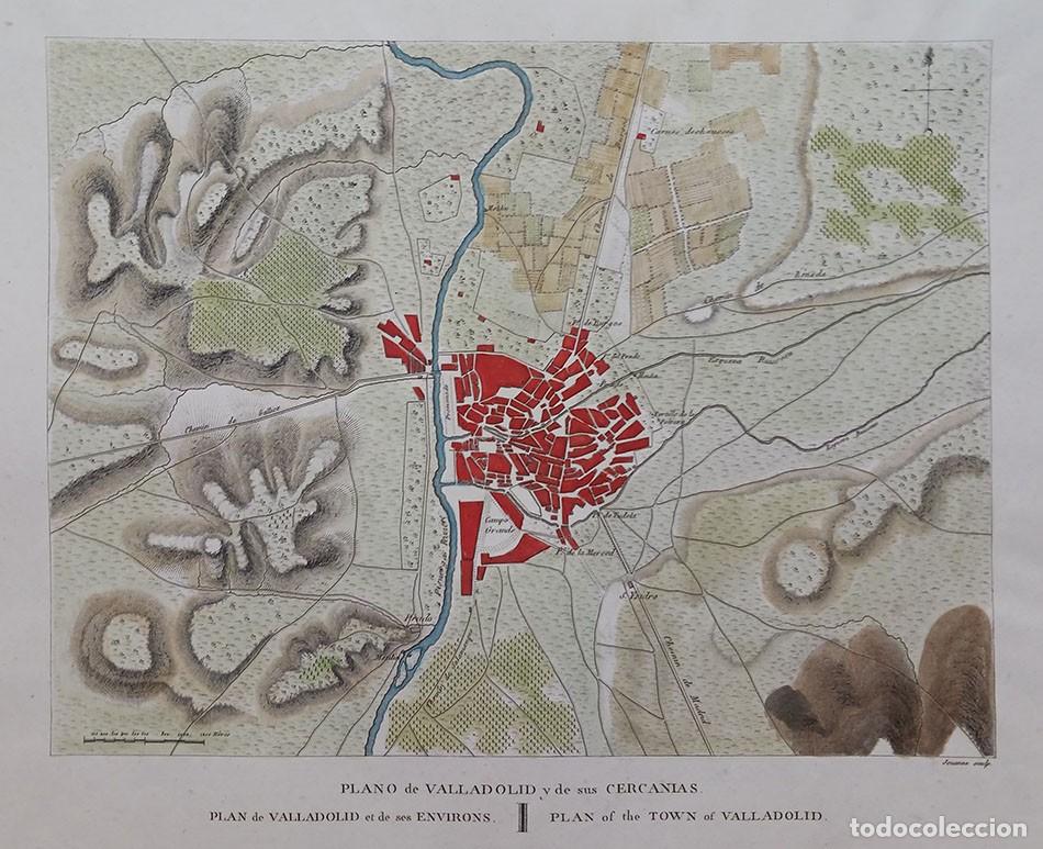 Mapas contempor&aacute;neos: Plano de Valladolid y sus cercanias, del siglo XIX.