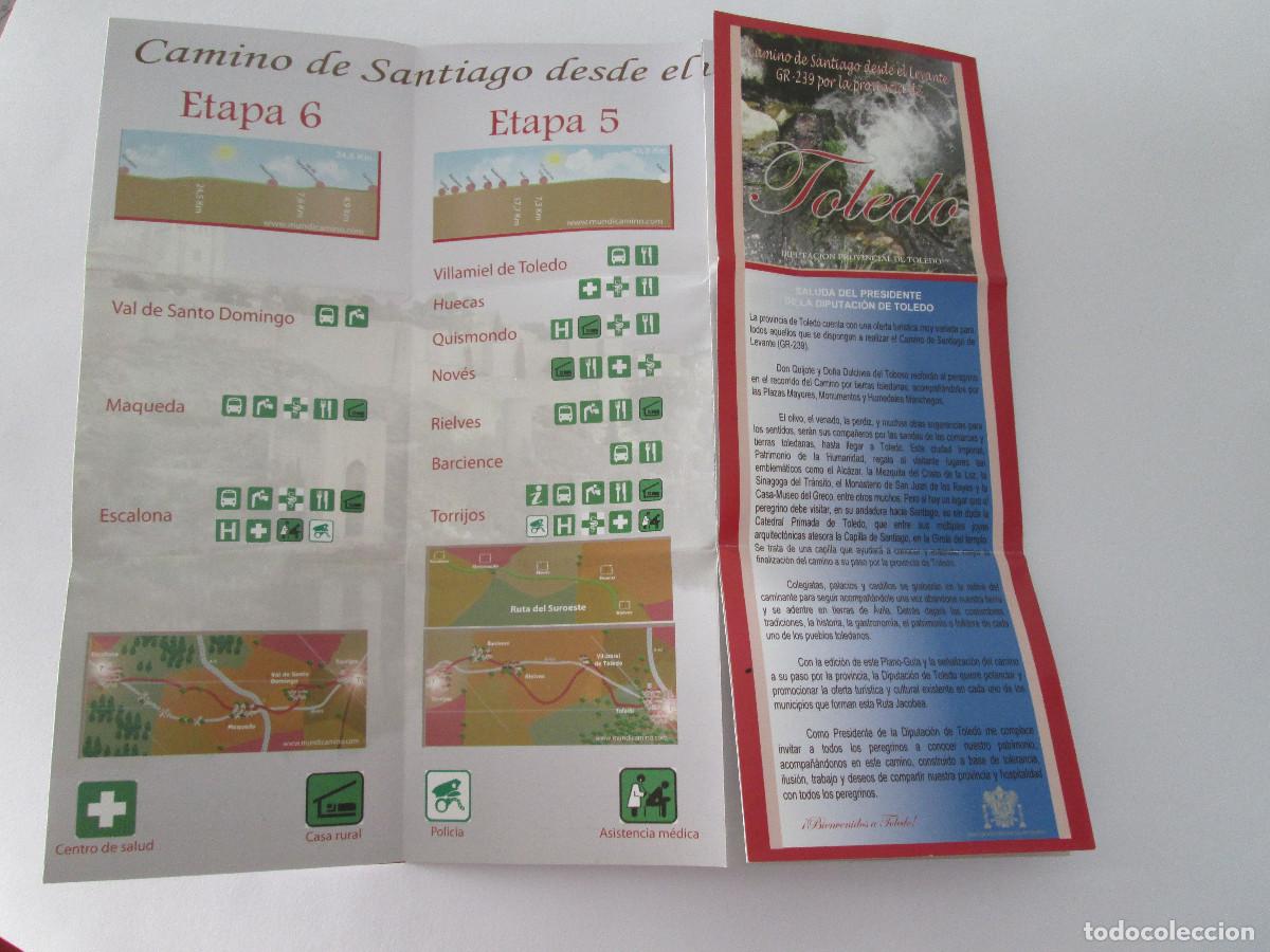 Mapas contempor&aacute;neos: PLANO SANTIAGO TOLEDO - CAMINO DE SANTIAGO DESDE EL LEVANTE - GR-239 POR LA PROVINCIA DE TOLEDO