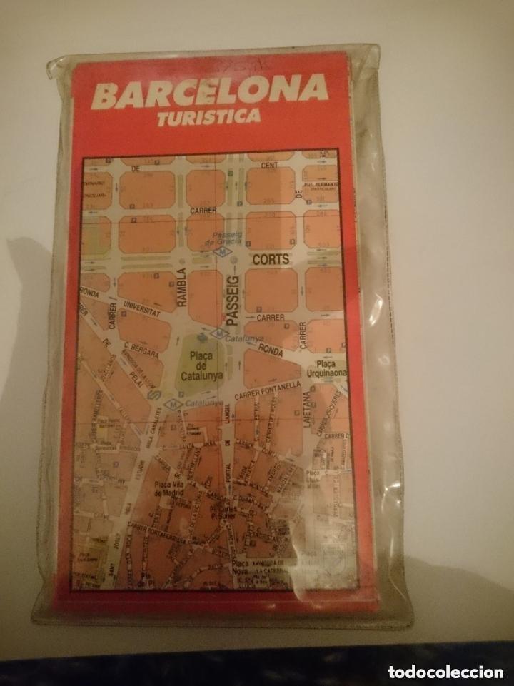Mapas contempor&aacute;neos: MAPA BARCELONA TURISTICA - A&Ntilde;O 1990 - TIENE LIBRO GUIA CON 5 IDIOMAS - VER TEXTO IDIOMAS DEL LIBRO: