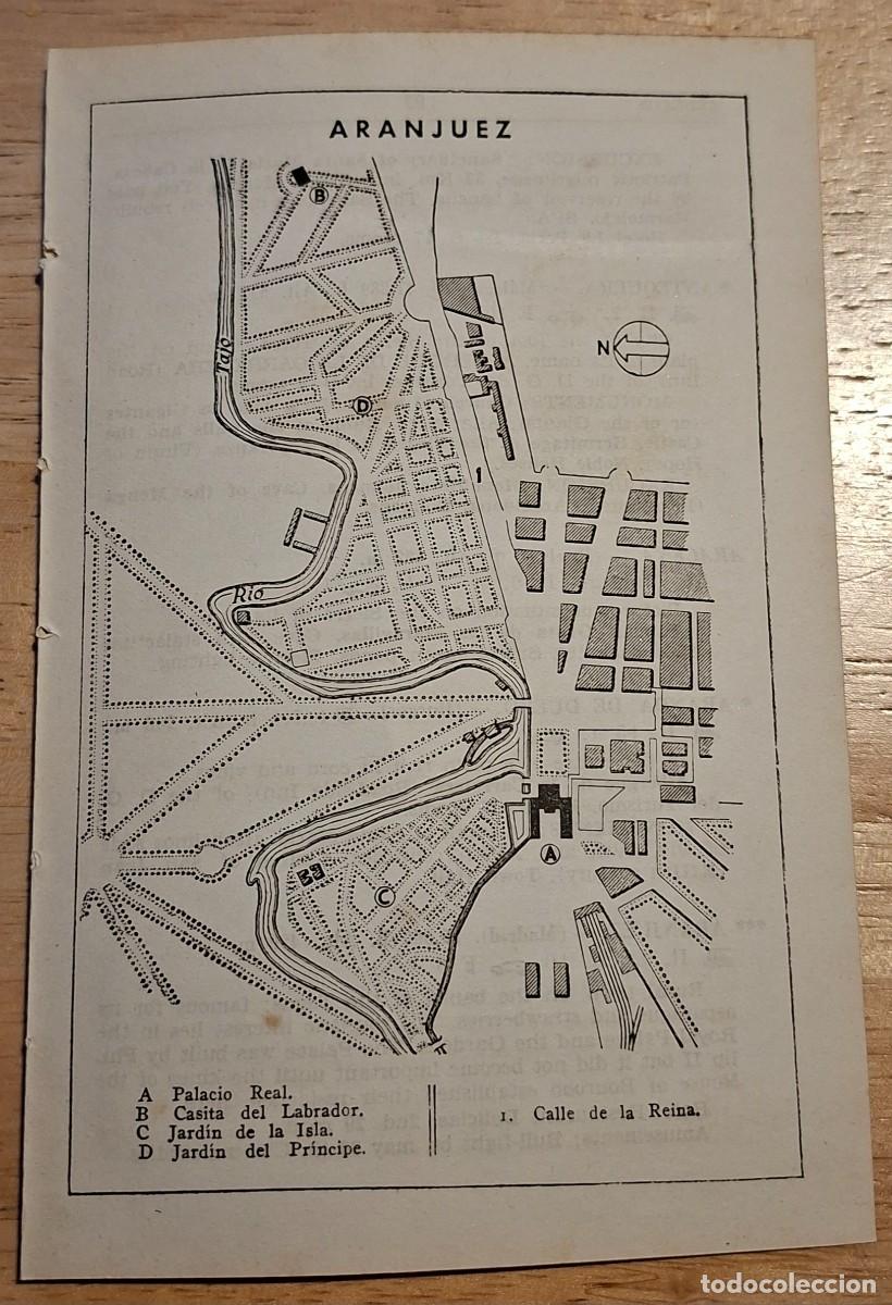 Mapas contempor&aacute;neos: PLANO MAPA 1952 VINTAGE ARANJUEZ PALACIO REAL