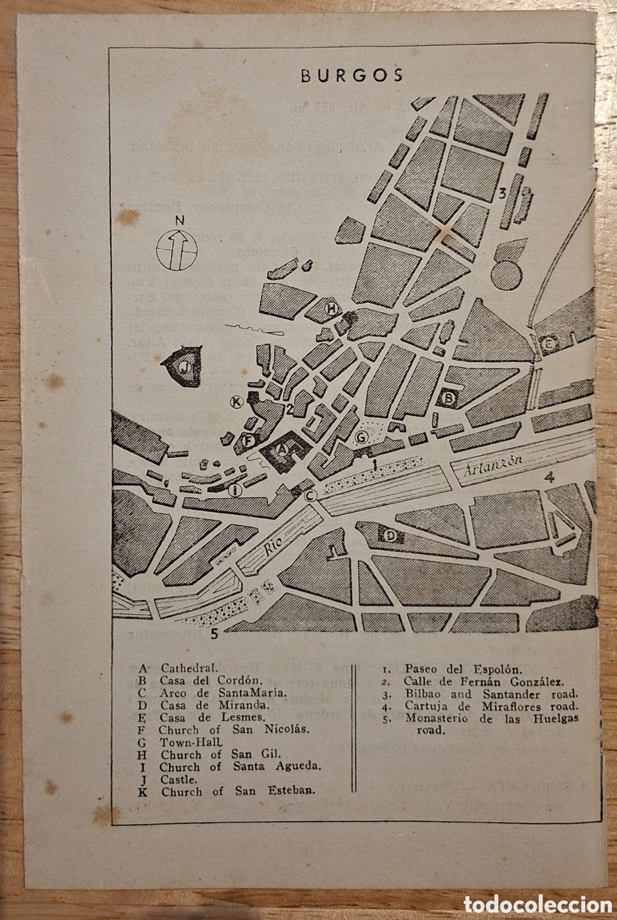 Mapas contempor&aacute;neos: PLANO MAPA 1952 VINTAGE BURGOS - Foto 1