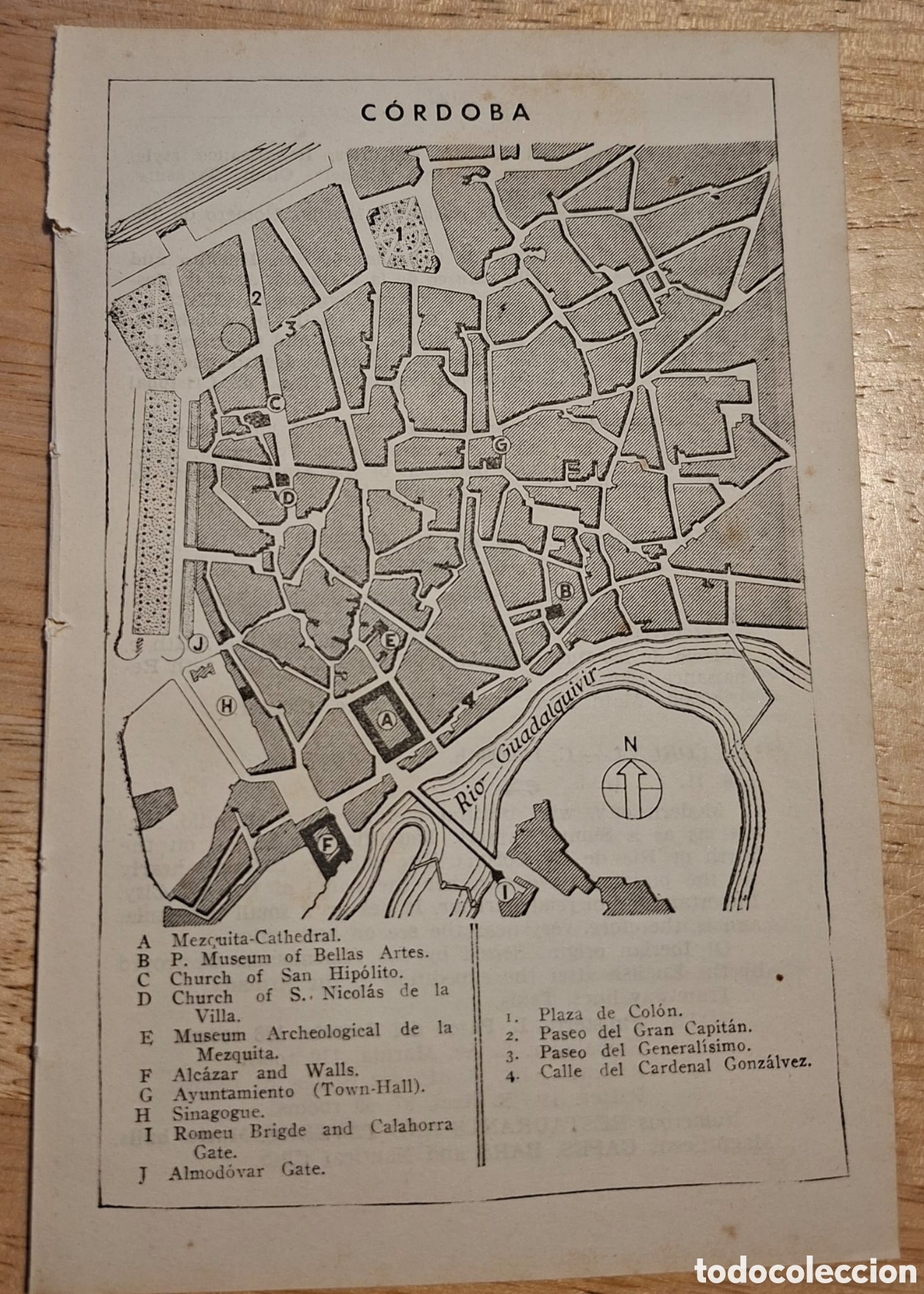 Mapas contempor&aacute;neos: PLANO MAPA 1952 VINTAGE CORDOBA