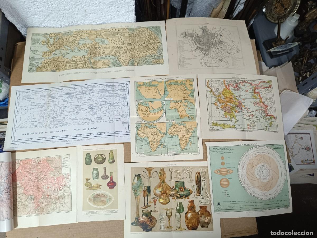 Mapas contempor&aacute;neos: LOTE 9 ANTIGUAS LAMINAS Y MAPAS, MAPAMUNDI CATALAN 1375, TRIBUS ISRAEL, ROMA, GRECIA, VIDRIOS -P29