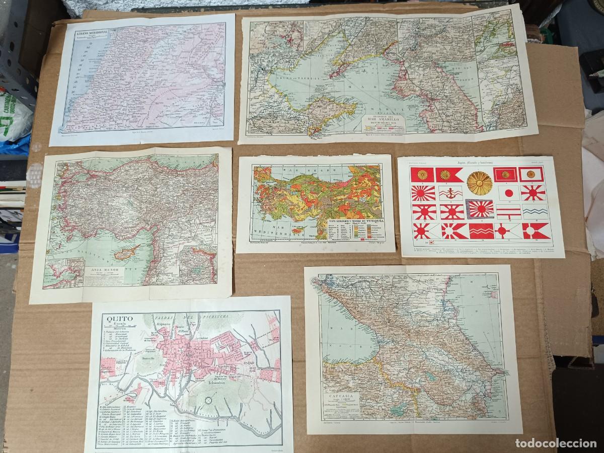 Mapas contempor&aacute;neos: LOTE 7 ANTIGUOS MAPAS DE ASIA. CHINA, COREA, TURQUIA, CAUCASO, LIBANO, QUITO Y BANDERAS DE JAPON P29