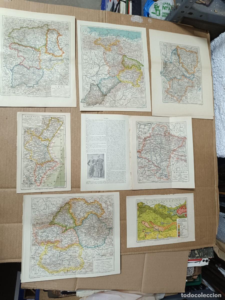 Mapas contempor&aacute;neos: LOTE DE 6 ANTIGUOS MAPAS, CASTILLA LEON ARAGON VALENCIA NAVARRA EUSKADI, MAS 5 MAPAS GEOLOGICOS -P29