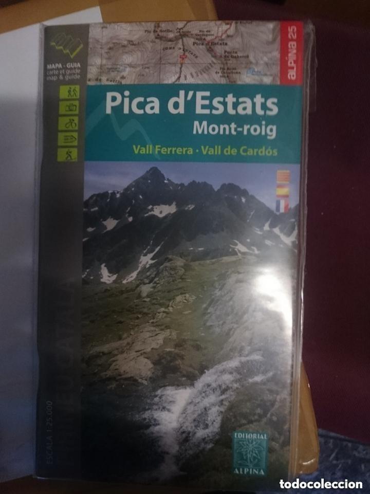 Mapas contempor&aacute;neos: MAPA Y GUIA -PICA D&acute;ESTATS MONT-ROIG -VALL FERRERA - VALL DE CARDOS -EN ESPA&Ntilde;OL CATALAN Y FRANCES .