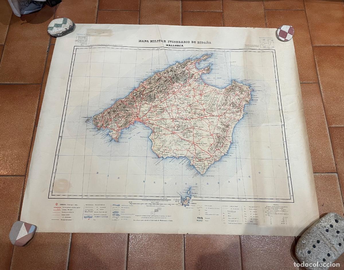 Mapas contempor&aacute;neos: MALLORCA - ANTIGUO MAPA MILITAR INTINERARIODE ESPA&Ntilde;A -MALLORCA- FORMADO POR EL SERVICIO GEOGR&Aacute;FICO