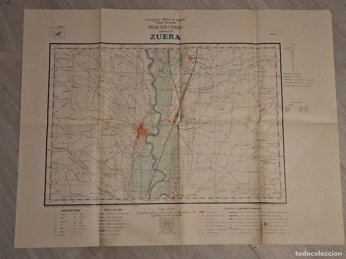 Mapas contempor&aacute;neos: MAPA PLANO ZUERA RIO GALLEGO 1965 CARTOGRAFIA MILITAR SAN MATEO DE GALLEGO