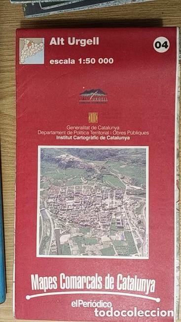 Mapas contempor&aacute;neos: MAPA ALT URGELL --ED. EL PERIODICO -APROXIMADAMENTE A&Ntilde;OS 90- Mapa comarcal Alt Urgell 1:50.000