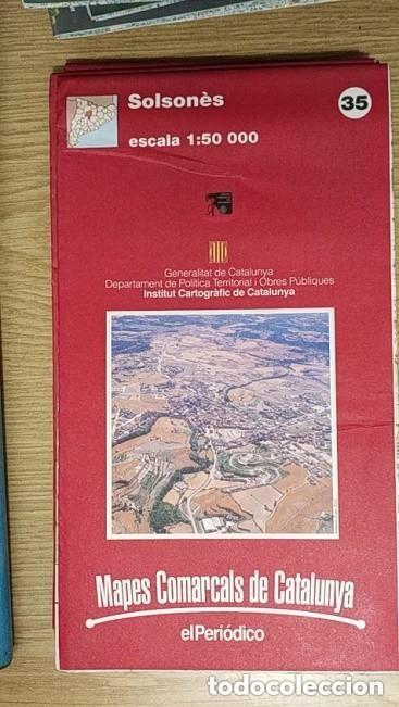 Mapas contempor&aacute;neos: MAPA SOLSONES -ED. EL PERIODICO - A&Ntilde;OS 90 - Mapa comarcal y topogr&aacute;fico 1:50.000