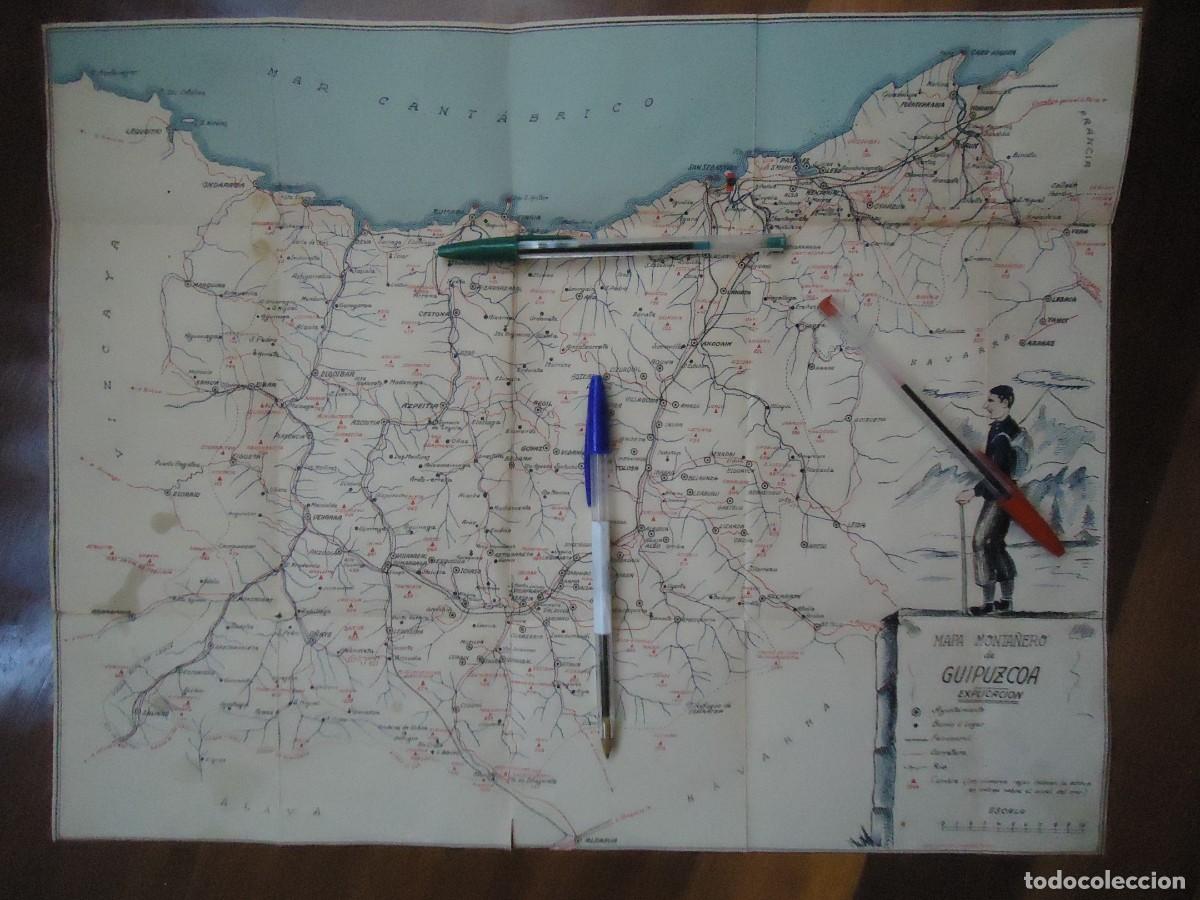 Mapas contempor&aacute;neos: mapa monta&ntilde;ero tolosa guipuzcoa mendigoizale vasco euskadi deporte monta&ntilde;a monta&ntilde;ismo guipuzcoano