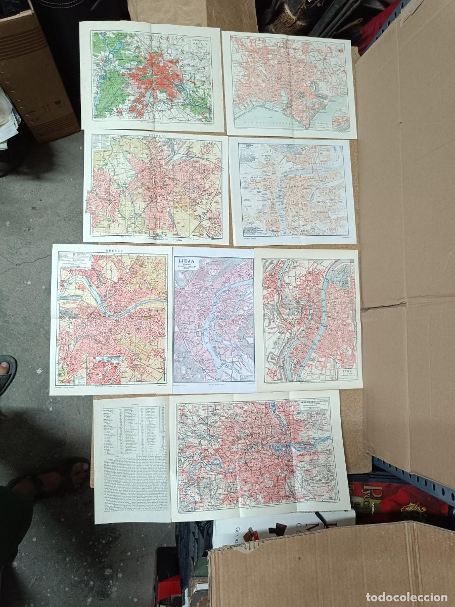 Mapas contempor&aacute;neos: LOTE 8 ANTIGUOS MAPAS, CIUDADES EUROPA, LONDRES BERLIN MARSELLA PRAGA LYON DRESDE LIEJA LEIPZIG -P29