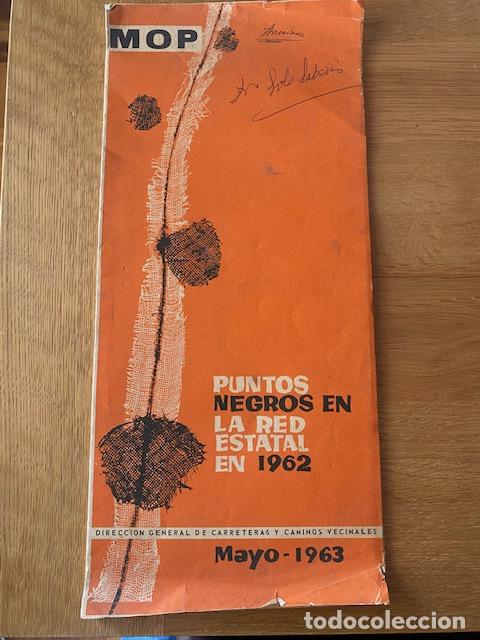 Mapas contempor&aacute;neos: MAPA DE CARRETERAS DE ESPA&Ntilde;A, PUNTOS NEGROS EN LA RED ESTATAL EN 1963