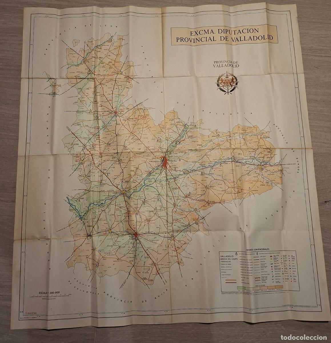 Mapas contempor&aacute;neos: GRAN MAPA PROVINCIA VALLADOLID 1975. DIPUTACION PROVINCIAL VALLADOLID